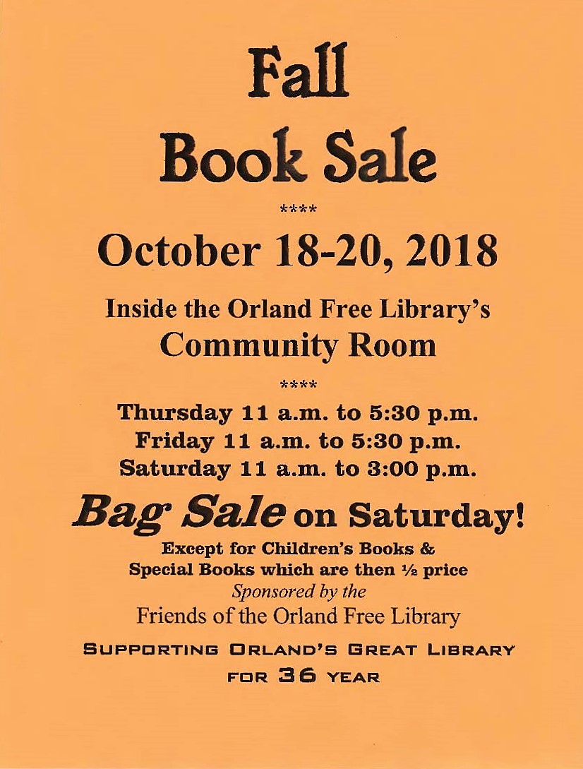 Fall 2018 Book Sale